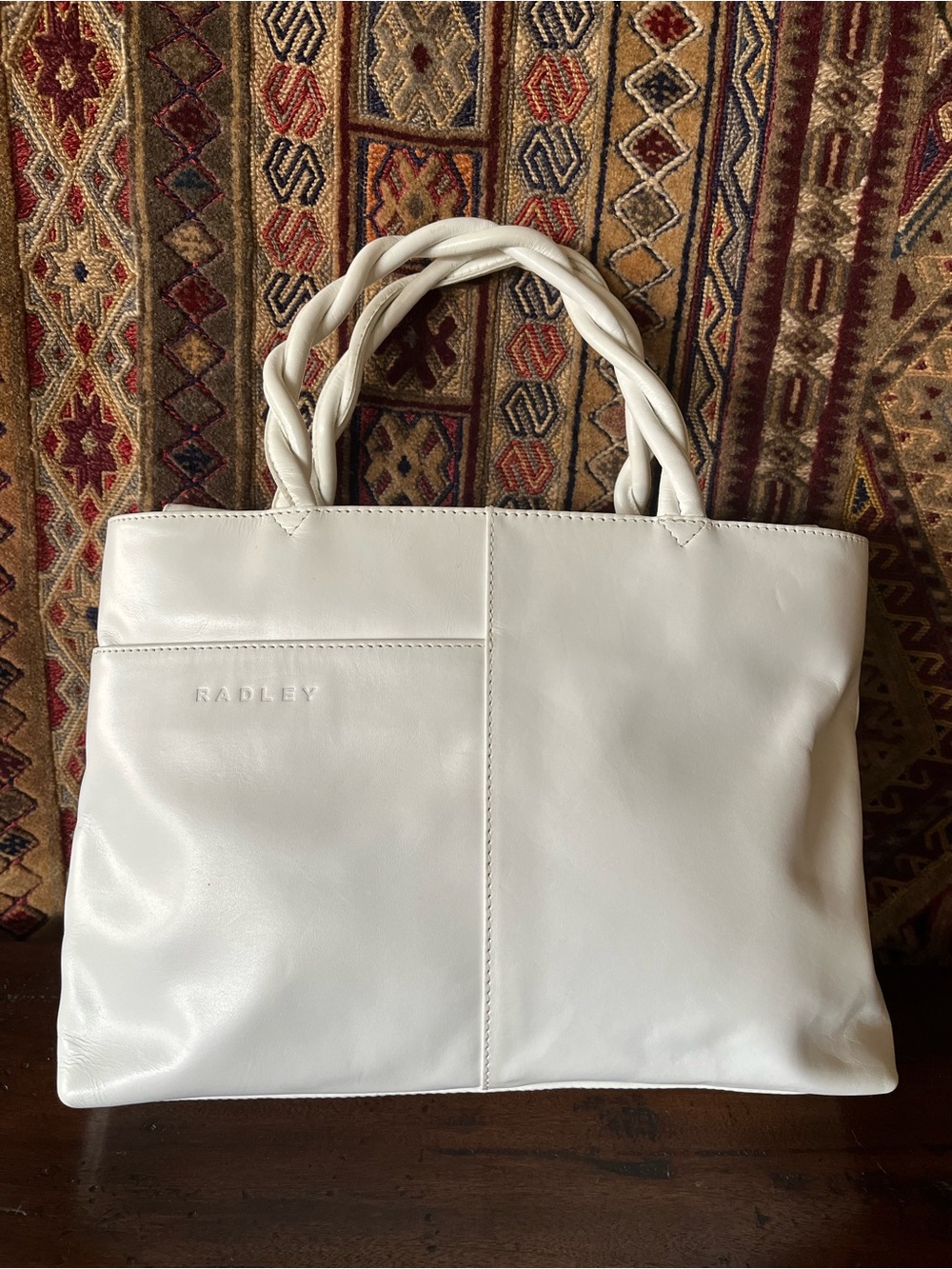 Radley London White Leather Handbag NWT - Picture 3 of 13